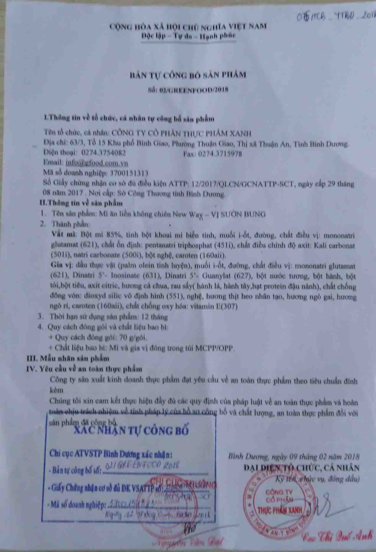 Bản công bố Sườn Bung